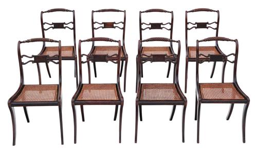 Set of 8 Regency faux rosewood dining chairs 19th Century (1 of 7) Set of 8 Regency faux rosewood dining chairs 19th Century (1 of 7)