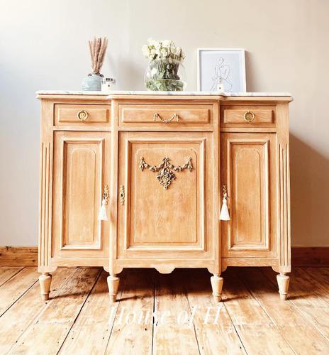 Large French Sideboard / Vintage Marble Sideboard / Buffet (1 of 7)