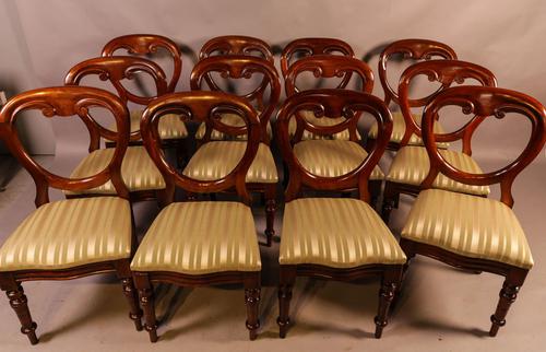 Set of 12 Victorian Mahogany Balloon Back Dining Chairs fully restored (1 of 11) Set of 12 Victorian Mahogany Balloon Back Dining Chairs fully restored (1 of 11)