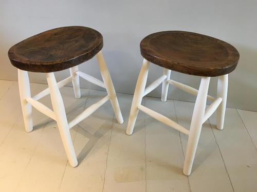 Pair of Oval Top Stools (1 of 3) Pair of Oval Top Stools (1 of 3)