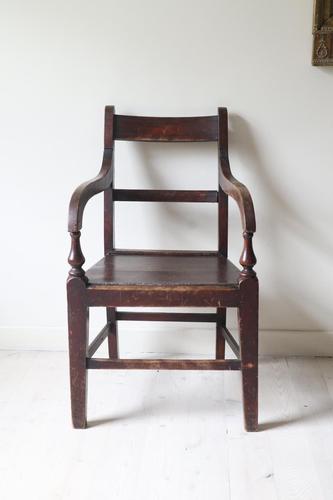 19th Century Scottish Vernacular Glasgow Pattern Joined Armchair Reddish Stain c.1880 (1 of 46)