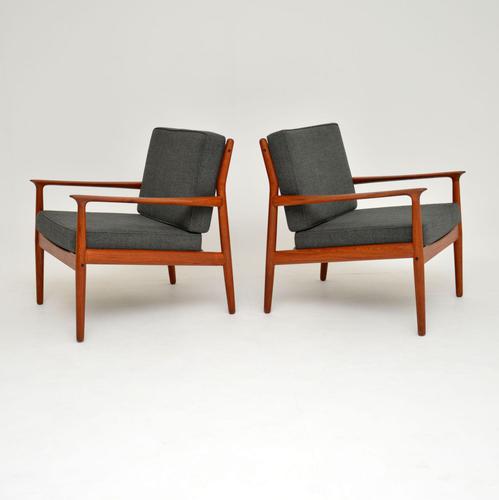 Pair of Danish Teak Vintage Armchairs by Grete Jalk (1 of 11)