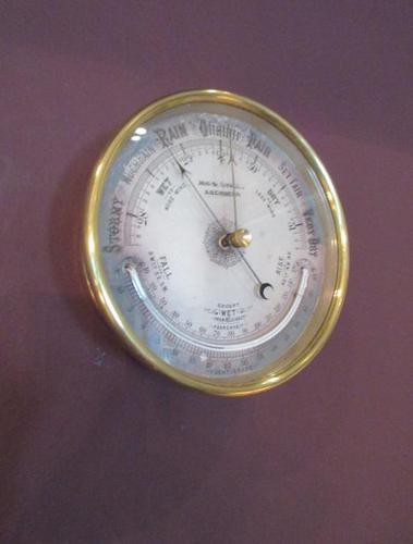 Victorian Aberdeen Marine Barometer & Thermometer (1 of 6)