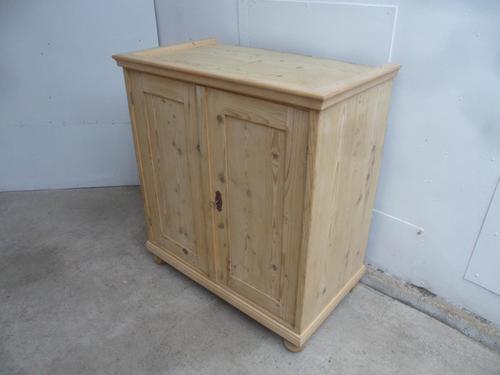 Tidy 2 Door Small Antique Pine Hall / Occasional Cupboard to wax / paint (1 of 6)