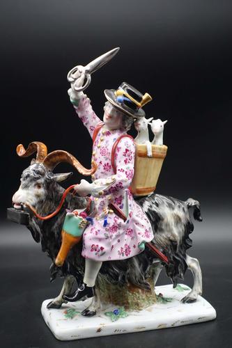Very Good Late 19th Century Meissen Figure of Count Brueghel's Tailor (1 of 6) Very Good Late 19th Century Meissen Figure of Count Brueghel's Tailor (1 of 6)