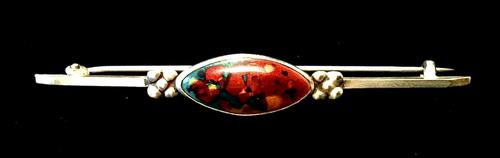 Silver and Enamelled Arts and Crafts Bar Brooch (1 of 4) Silver and Enamelled Arts and Crafts Bar Brooch (1 of 4)
