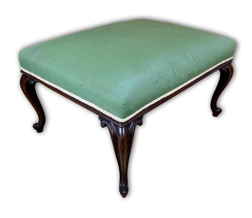 Very Large 19th Century Mahogany Framed Foot Stool (1 of 5)