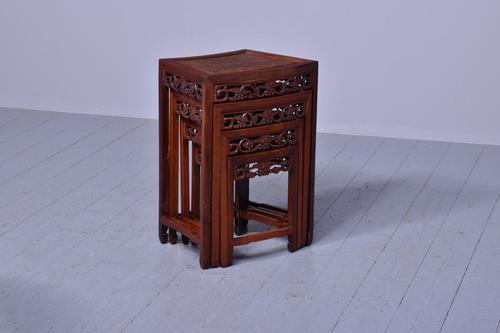 Nest of 3 Chinese Qing Dynasty Rosewood & Burr Wood Tables (1 of 11) Nest of 3 Chinese Qing Dynasty Rosewood & Burr Wood Tables (1 of 11)