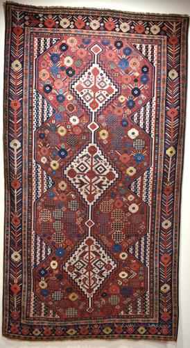 Antique Khamseh tribal rug 217x124cm (1 of 10)