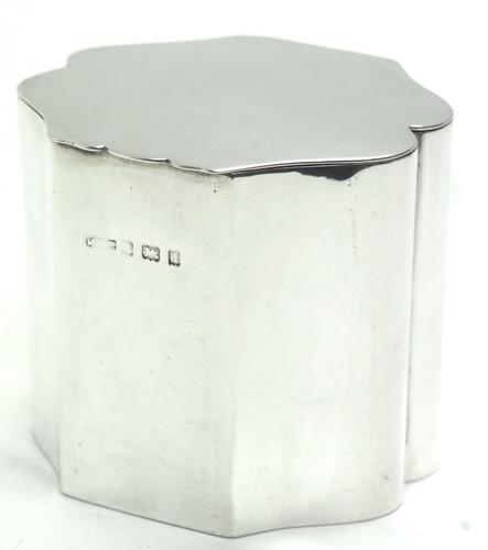 English Antique Solid Silver Tea Caddy, Super Design Fresh & Clean c 1890 (1 of 7) English Antique Solid Silver Tea Caddy, Super Design Fresh & Clean c 1890 (1 of 7)