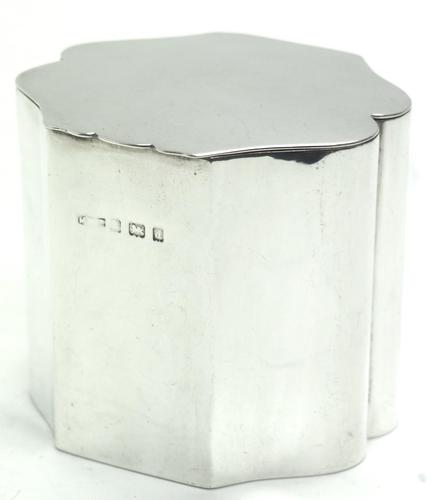 English Antique Solid Silver Tea Caddy, Super Design Fresh & Clean c 1890 (1 of 7)