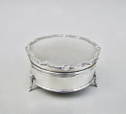 George V Silver Jewellery Box by Mappin & Webb, Birmingham 1927 (1 of 5)