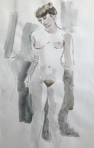 Original Watercolour 'Standing Figure' by Toby Horne Shepherd 1909-1993 (1 of 1) Original Watercolour 'Standing Figure' by Toby Horne Shepherd 1909-1993 (1 of 1)