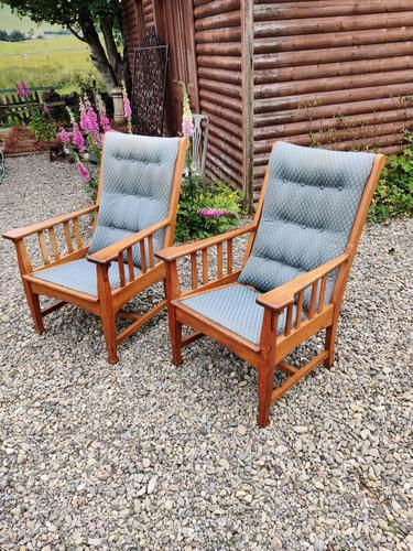 Pair of Arts & Crafts Armchairs (1 of 15)