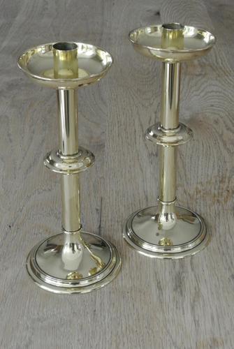 Good Pair of Antique Brass Church Candlesticks Ecclesiastical Candlesticks c.1900 (1 of 6) Good Pair of Antique Brass Church Candlesticks Ecclesiastical Candlesticks c.1900 (1 of 6)