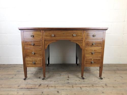 Antique Edwardian Inlaid Mahogany Desk (1 of 12) Antique Edwardian Inlaid Mahogany Desk (1 of 12)