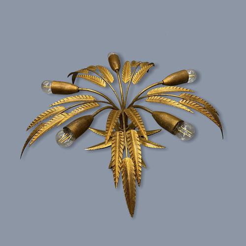 Spanish Ferro Art Gilt Palm Ceiling Light (1 of 11) Spanish Ferro Art Gilt Palm Ceiling Light (1 of 11)