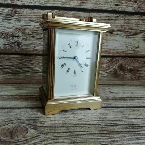 Rare St James London Solid Brass 11 Jewel Carriage Clock (1 of 5)