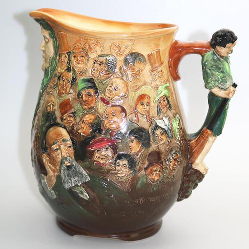 Fine & Large Royal Doulton Dickens Dream Novelty Jug by Noke c.1933 (1 of 10)