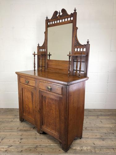 Edwardian Antique Oak Mirror Back Sideboard (1 of 18)