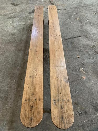 Pair of Long Chestnut Benches (1 of 10)