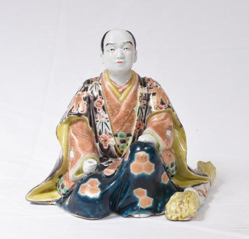 Japanese Kutani Porcelain Statue Male Figurine 1890 (1 of 9)