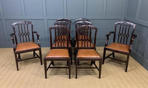 Set of 8 Mahogany Chippendale Style Dining Chairs (1 of 13)