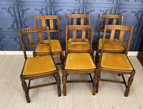 Set of Six Oak Dining Chairs (1 of 8)