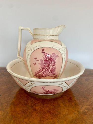 Antique Victorian Quality Hand Painted Jug & Bowl Set (1 of 6) Antique Victorian Quality Hand Painted Jug & Bowl Set (1 of 6)