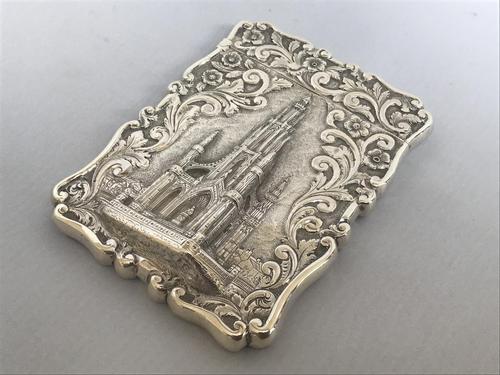Solid Silver Castle Top Card Case (1 of 2) Solid Silver Castle Top Card Case (1 of 2)