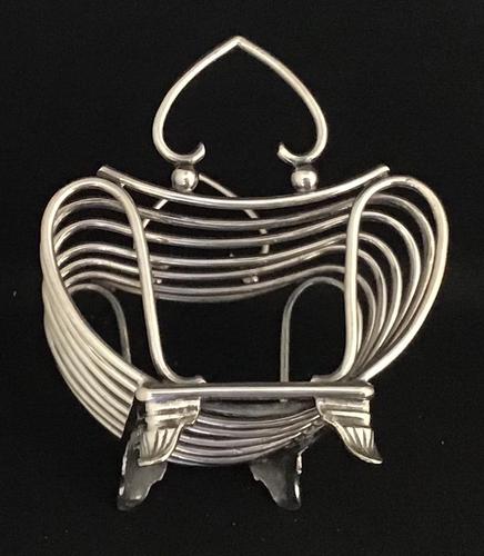 Art Nouveau Silver Plated Seven Bar Toast Rack (1 of 4) Art Nouveau Silver Plated Seven Bar Toast Rack (1 of 4)
