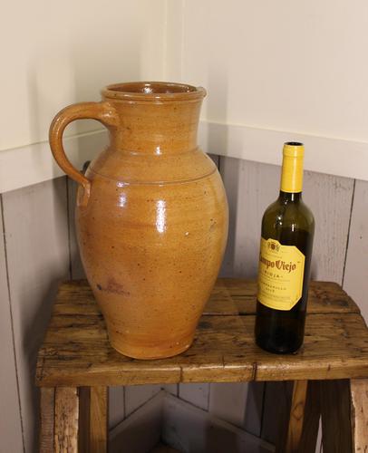 Very Large Glazed Stoneware Pottery Pitcher Jug (1 of 8) Very Large Glazed Stoneware Pottery Pitcher Jug (1 of 8)