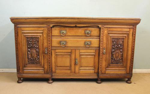 Antique Late 19th Century Oak Sideboard Dresser Base (1 of 14)