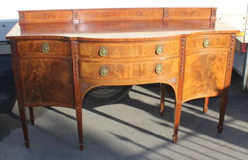 1920s Mahogany Bow Front Sideboard with Inlay by Waring & Gillow (1 of 5)