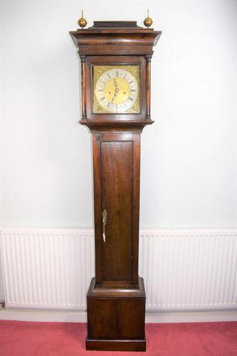 Small (77.5in) 8 Day Mahogany Grandfather Longcase Clock (1 of 7)