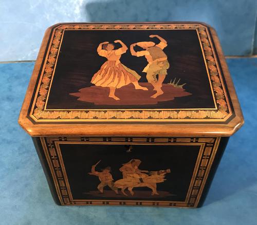 Victorian Italian  Sorento Ware Single Tea Caddy (1 of 16)