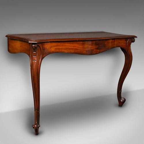 Antique Serpentine Console Table, English, Reception, Side, Victorian, C.1840 (1 of 8)