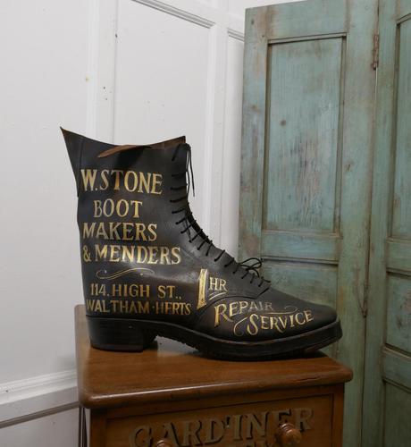 Edwardian Shoe Shop or Cobblers Trade Sign, Leather Boot Display Model (1 of 11) Edwardian Shoe Shop or Cobblers Trade Sign, Leather Boot Display Model (1 of 11)