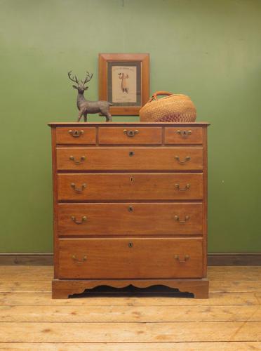 Antique Country Oak Chest of Drawers, 18th Century Chest in 2 Parts (1 of 17)