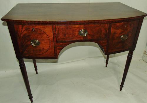 Georgian Mahogany Bow Fronted Dressing Table (1 of 8)