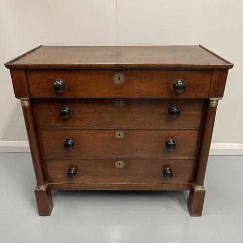 Small French Empire Commode with Pillars (1 of 12) Small French Empire Commode with Pillars (1 of 12)