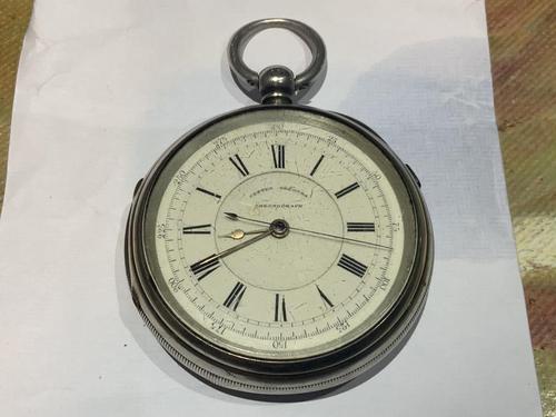 Chronograph Silver Cased Coventry Pocket Watch (1 of 7) Chronograph Silver Cased Coventry Pocket Watch (1 of 7)