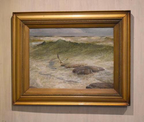 Fine Seascape Oil Painting by Charles Herbert Thompson (1 of 9) Fine Seascape Oil Painting by Charles Herbert Thompson (1 of 9)