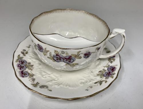 Victorian Moustache Cup & Saucer c.1892 (1 of 6)