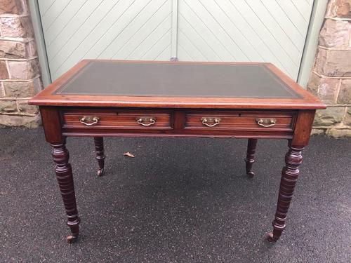 Antique Mahogany Two Draw Writing Table (1 of 11)