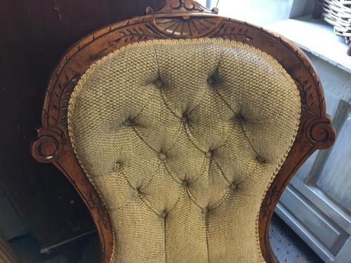 Victorian Oak Ballon Back Chair (1 of 3)