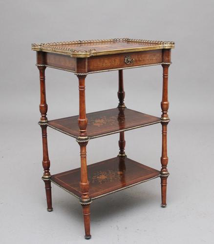 19th Century Mahogany & Inlaid Three Tier Etagere Table (1 of 11) 19th Century Mahogany & Inlaid Three Tier Etagere Table (1 of 11)