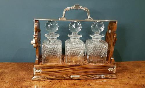Outstanding Antique Walnut Betjamann's Tantalus (1 of 8) Outstanding Antique Walnut Betjamann's Tantalus (1 of 8)