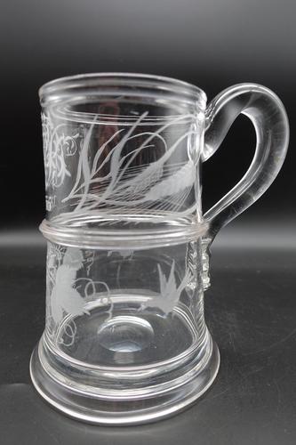 Splendidly Shaped & Complex Early 19th Century Glass Tankard (1 of 4) Splendidly Shaped & Complex Early 19th Century Glass Tankard (1 of 4)