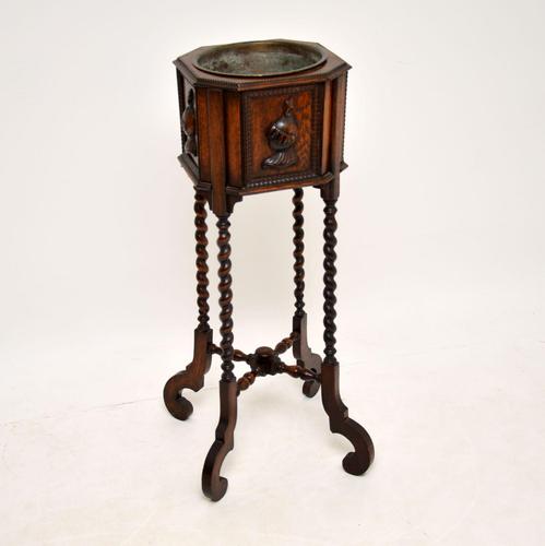 Antique Oak Barley Twist Jardiniere Planter Stand (1 of 8) Antique Oak Barley Twist Jardiniere Planter Stand (1 of 8)